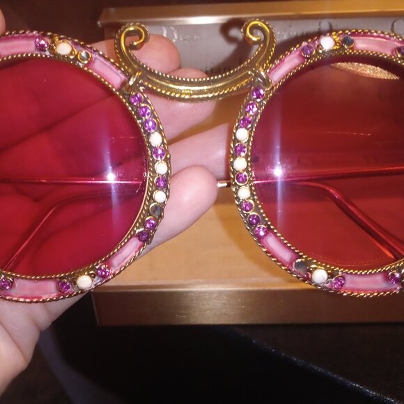 Christian DIOR Vintage Sunglasses 1960s PINK : DIOR COLLECTOR'S piece - Picture 5 of 17